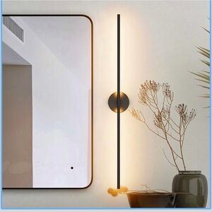 40In Hardwired Modern Wall Sconce for Bathroom Black Vanity